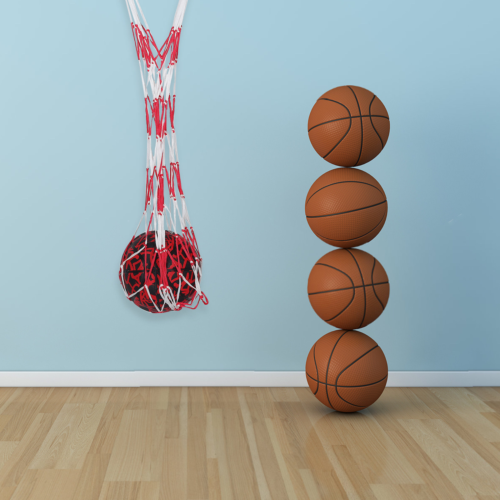 Gym Ball - Draagbare sporttas van mesh voor ballen,
