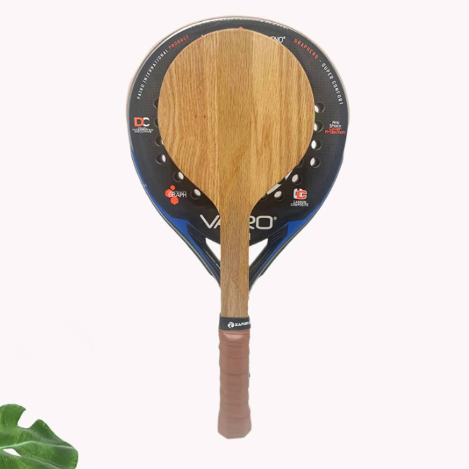 Tennis Racket - Houten strandtennisracket Strandtrainingsracket met comfortabele grip