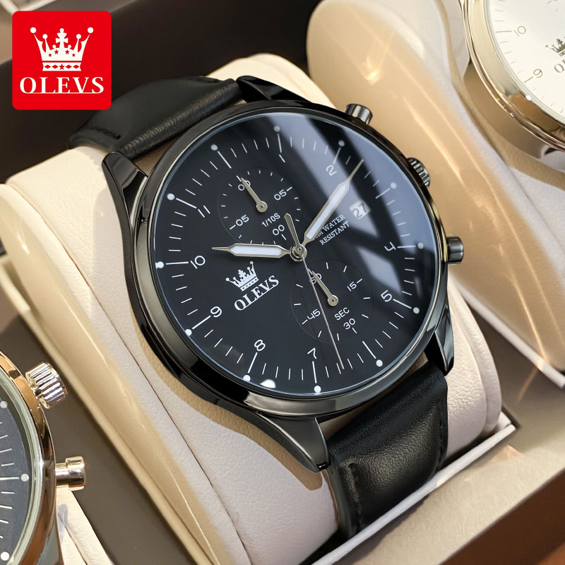 Resistance Band - OLEVS 2880 Casual Herenhorloge Chronograaf 30M