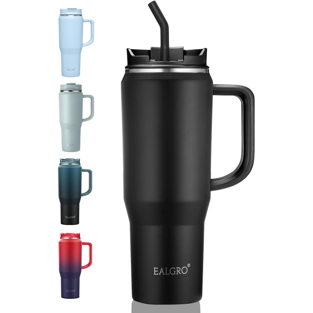 Sports Water Bottle Insulated - 40 oz Geïsoleerde Reismok met Handvat,