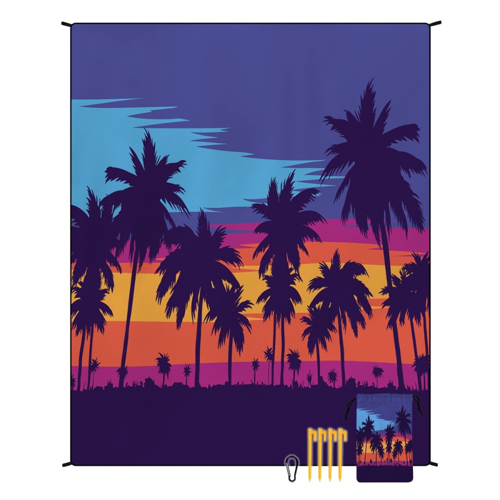 Yoga Mat - Palm Tree Strandlaken 71x86.6in Vel Yogamat