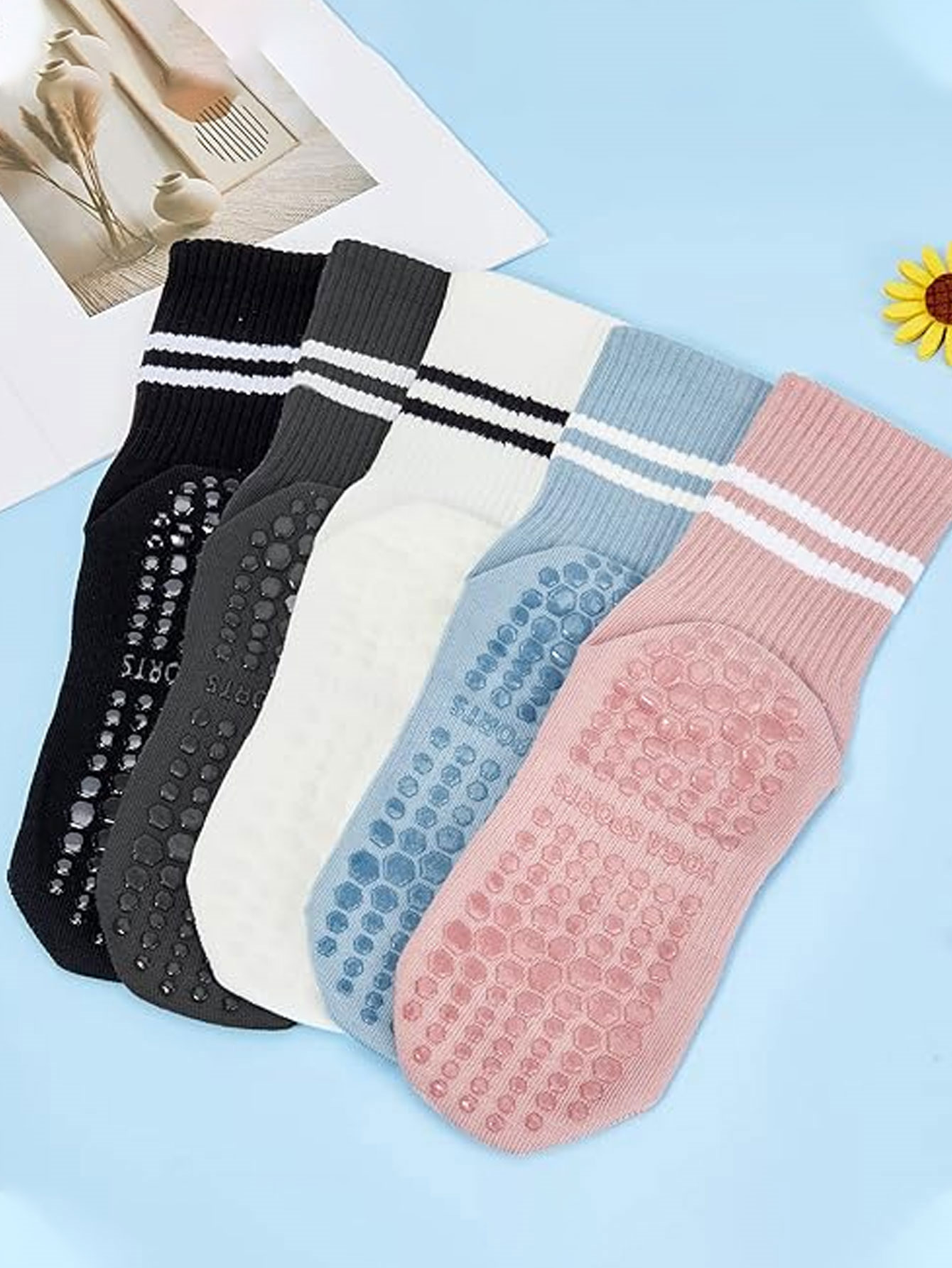 3 paar yogasokken, antislip pr - Yoga Mat recensie en prijs