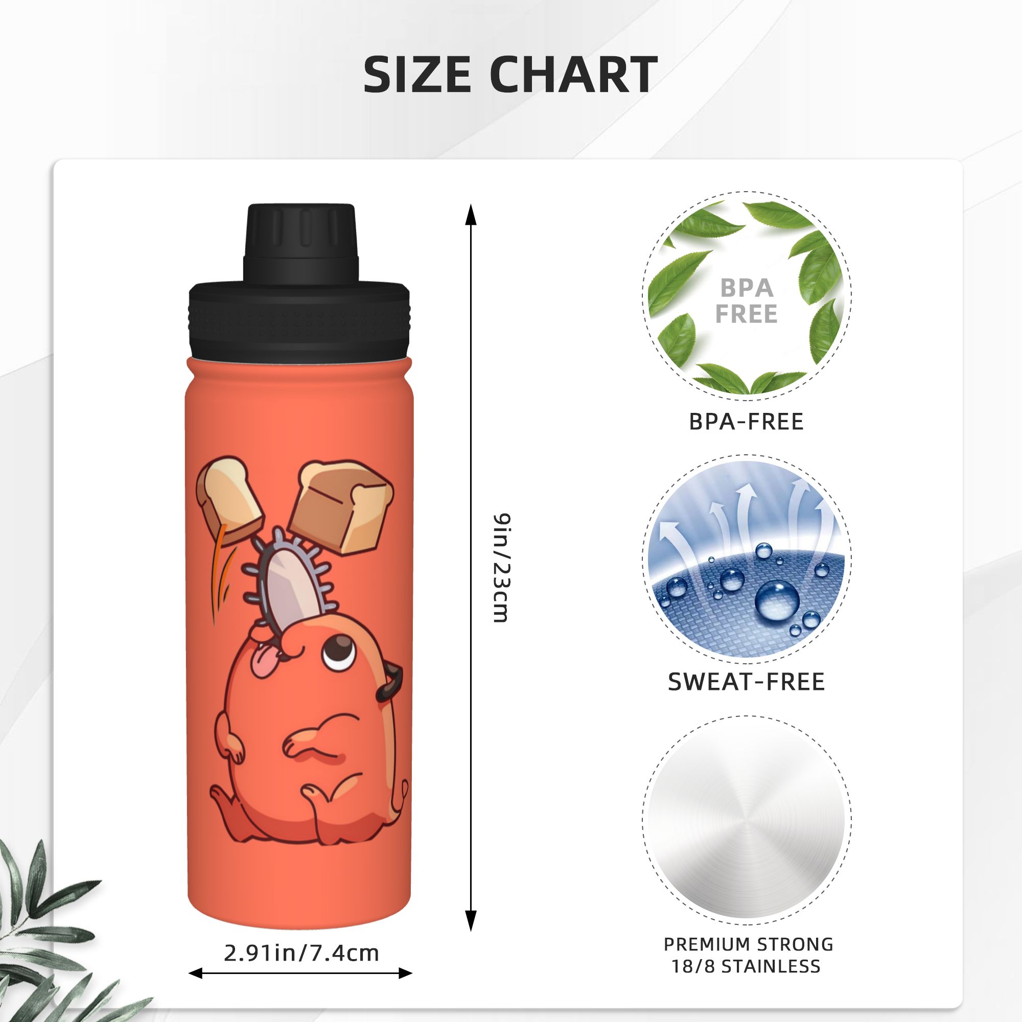 Chainsawmans Anime 18OZ Sport  - Sports Water Bottle Insulated recensie en prijs