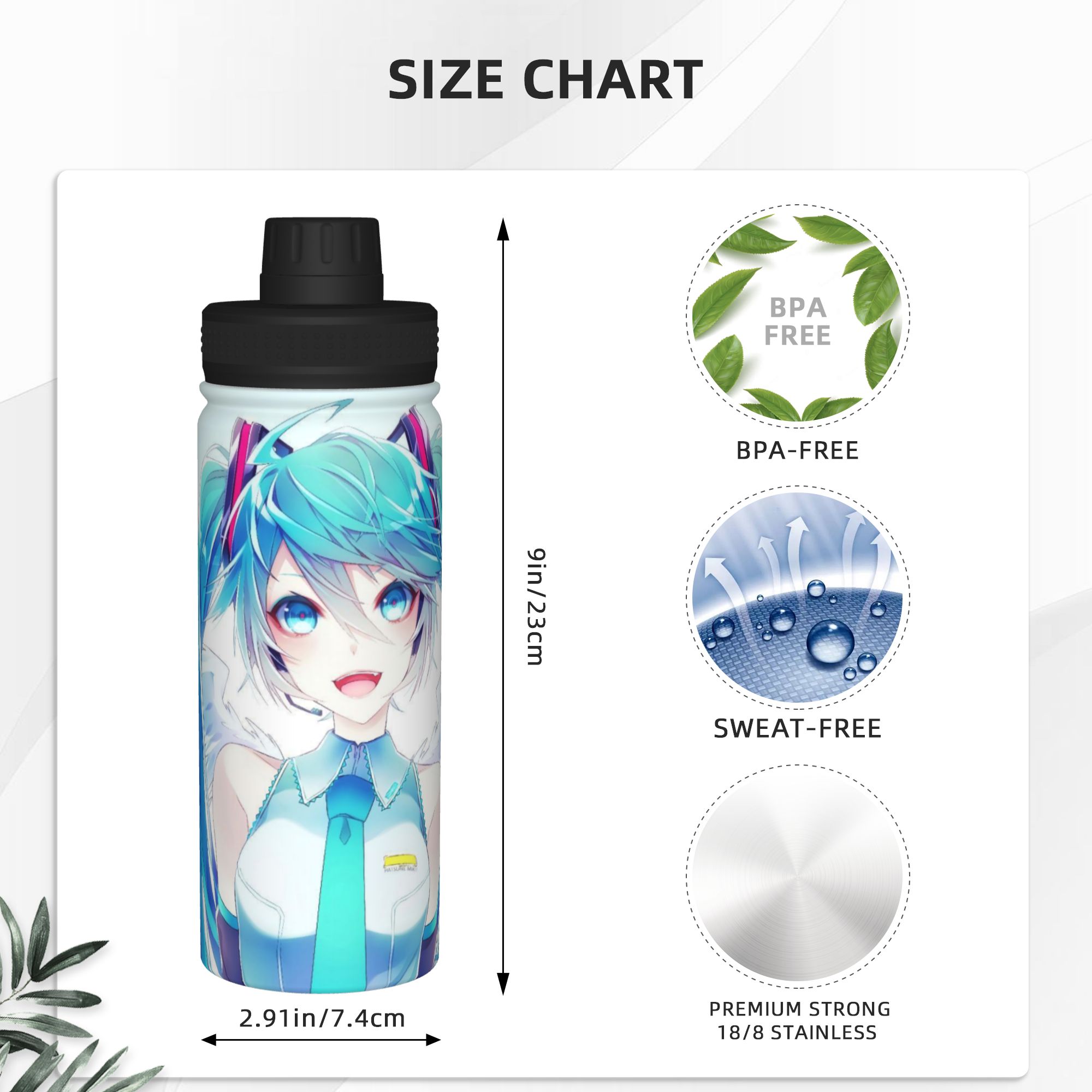 Anime Hatsunes Mikus 18OZ geïs - Sports Water Bottle Insulated recensie en prijs