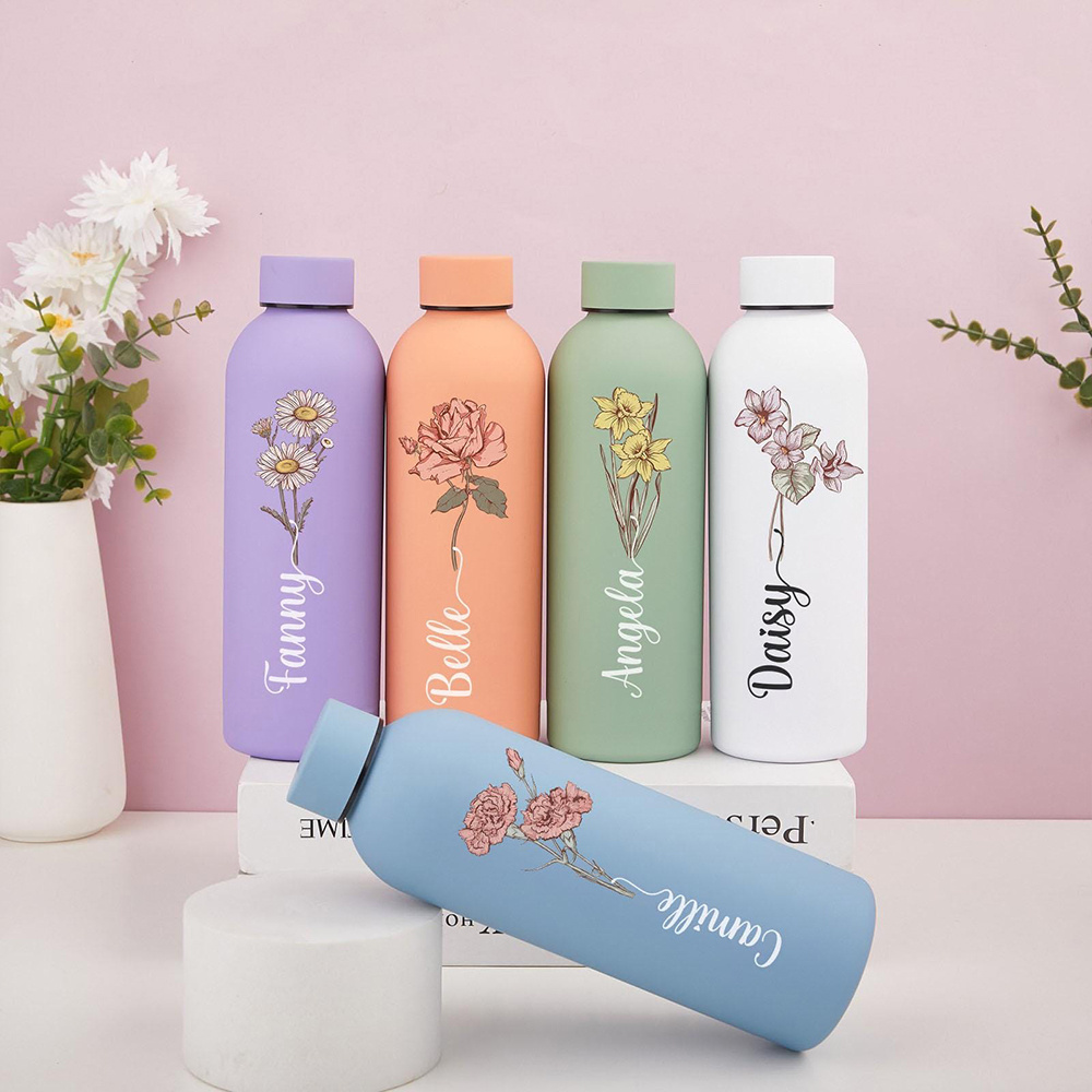 Geïsoleerde fles met bloemenpr - Sports Water Bottle Insulated recensie en prijs