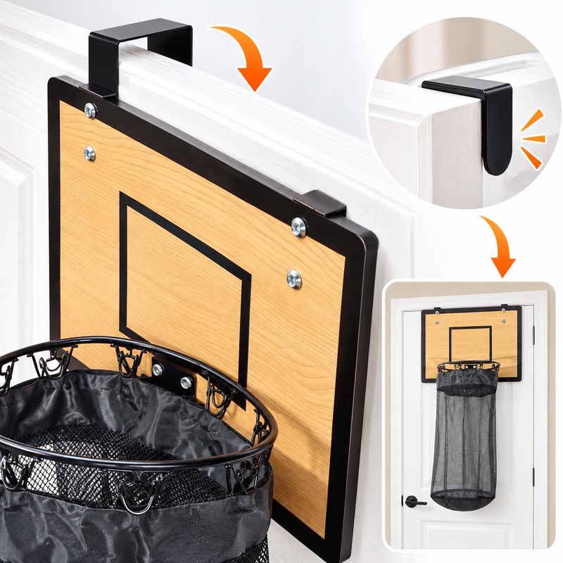 Houten basketbalring wasmand,  - Basketball Hoop recensie en prijs