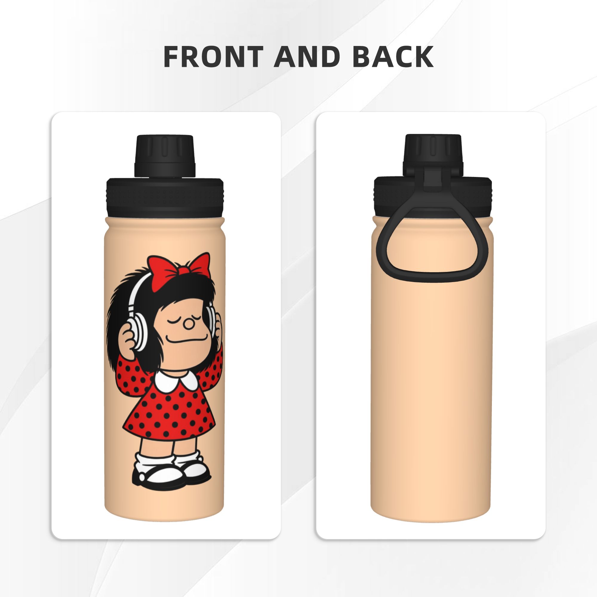 Cartoon M-Mafaldas 18OZ Sport  - Sports Water Bottle Insulated recensie en prijs