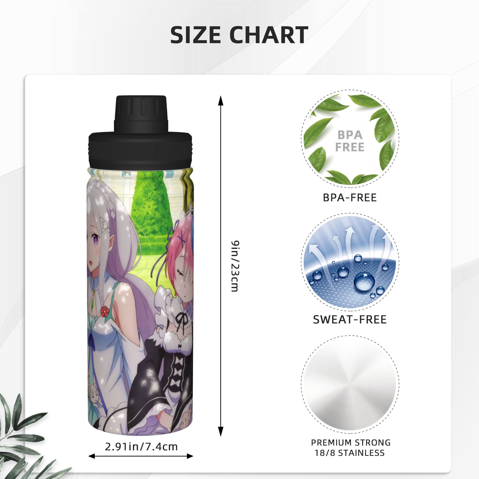 Anime R-Re Zero 18OZ geïsoleer - Sports Water Bottle Insulated recensie en prijs
