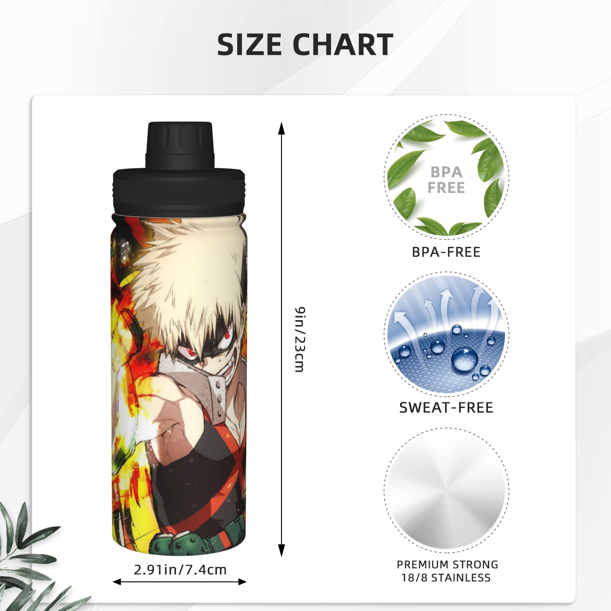 My Hero Academia Anime 18OZ Sp - Sports Water Bottle Insulated recensie en prijs